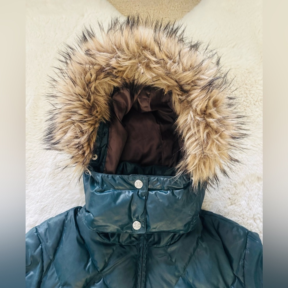 Eddie Bauer Stine Down Parka Deep Teal 550 Fill Premium Goose Down Size: Large - Picture 4 of 10